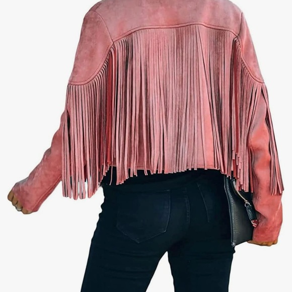 Faux suede fringe jacket - Picture 2 of 6